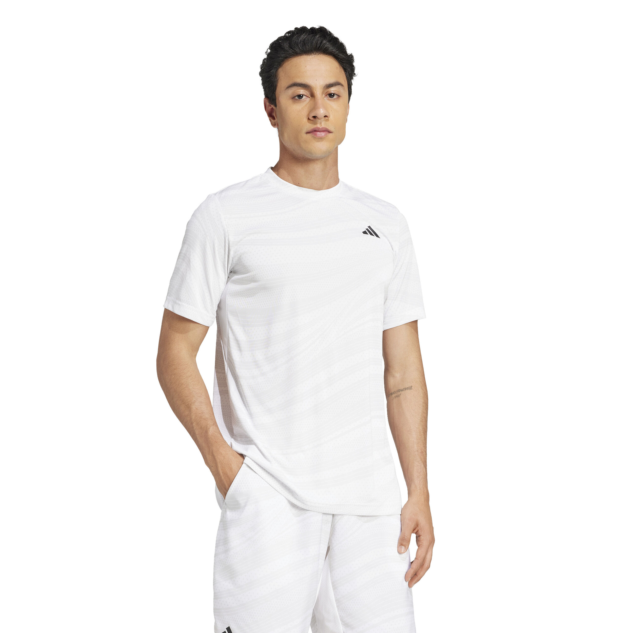 adidas Club Graphic T-shirt Hommes - Blanc , Gris