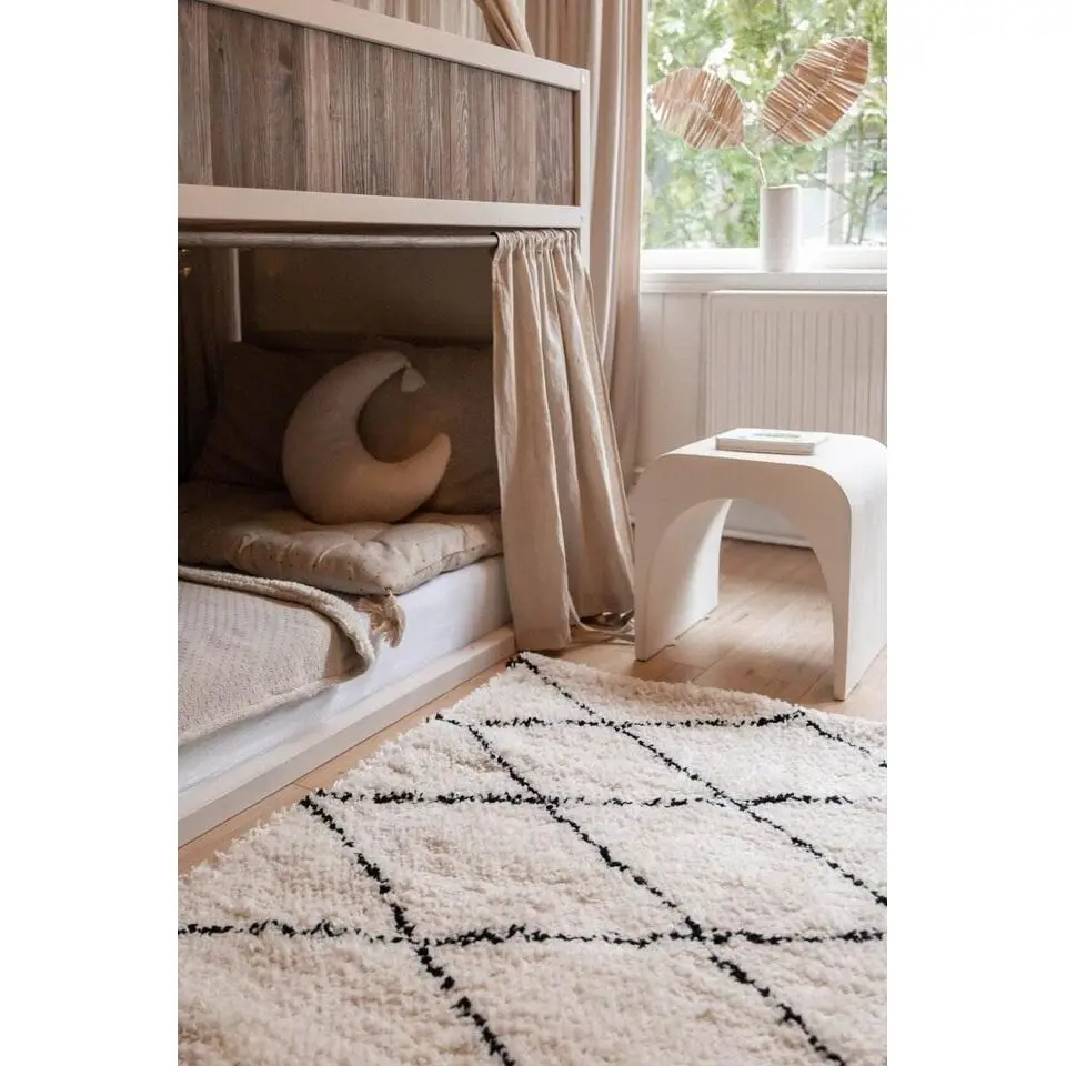 Interieur05 berber vloerkleed Nea wit/zwart - 330 x 240 cm