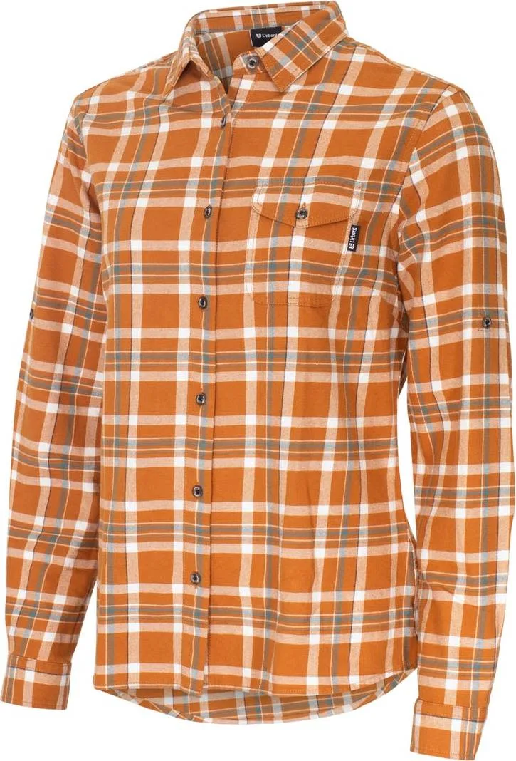 Urberg Flannel Ls W Strap Shirt Wmn Glazed Ginger