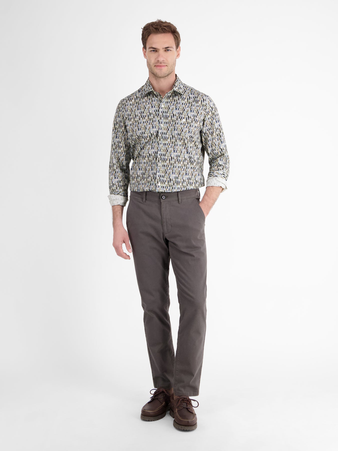 Poplin-Herrenhemd mit Designprint
