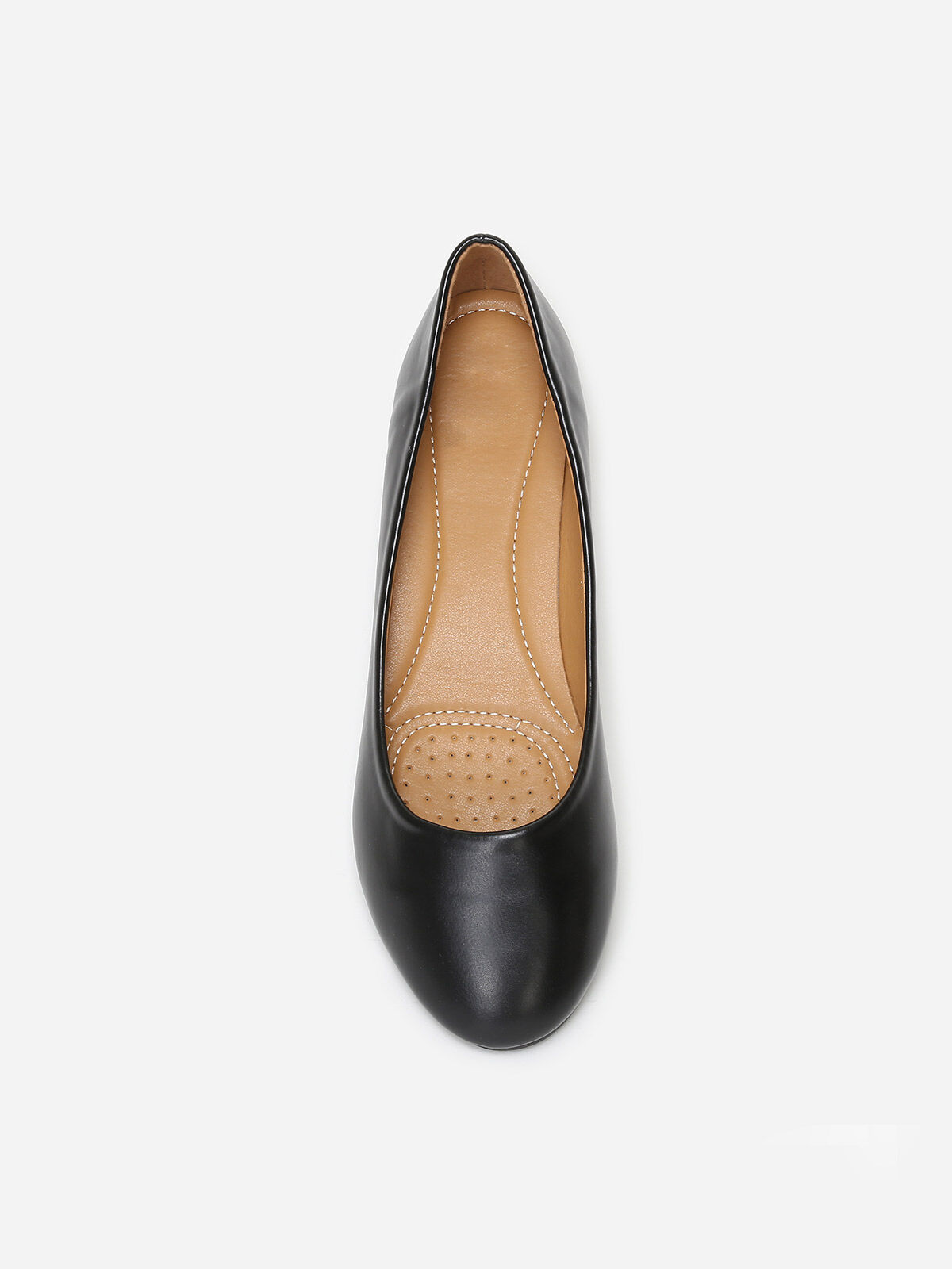 Ballerines à bout arrondi grandes tailles- Noir