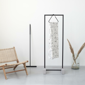 Sealskin douchegordijn mind 180x200cm zwart/wit