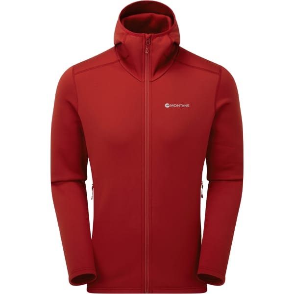 Veste polaire randonnée MONTANE FURY HOODIE ACER RED ACER RED
