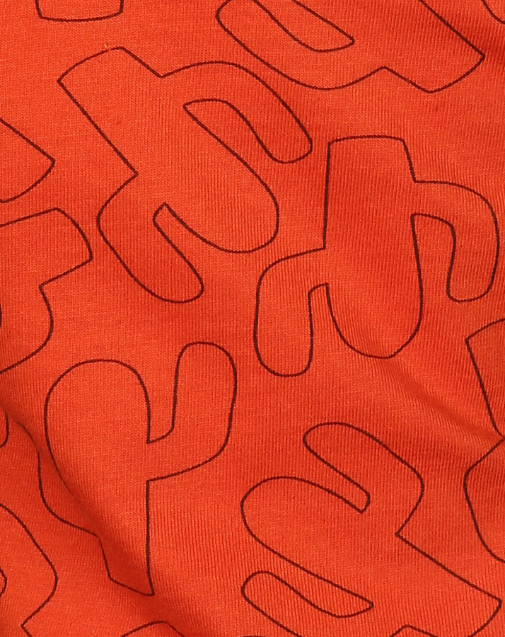 T-Shirt WILDLIFE – GIRAFFE  gemustert in orange