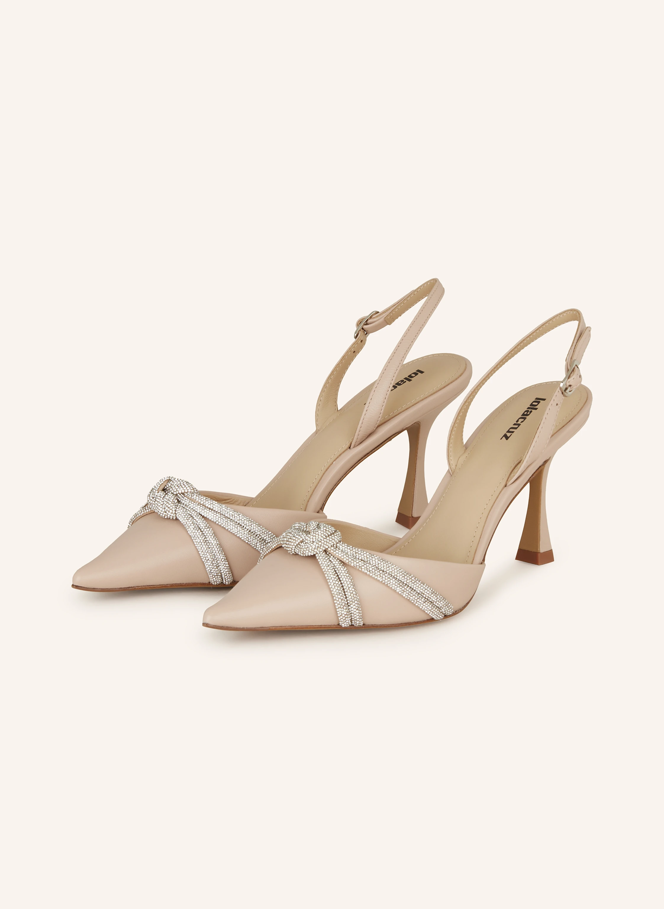 Lola Cruz Slingpumps mit Schmucksteinen