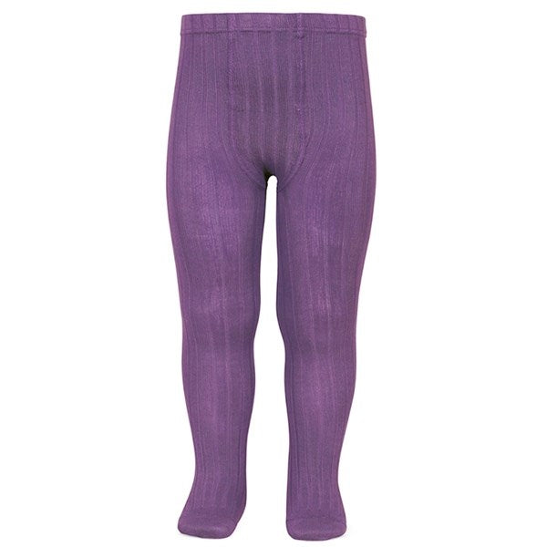 Strømpebukser Rib Aubergine - Cóndor → Luksusbaby.dk