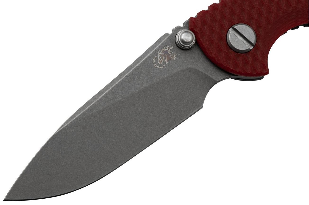 Rick Hinderer XM18 3.0” Slicer Non-Flipper CPM 20CV Red G10 zakmes