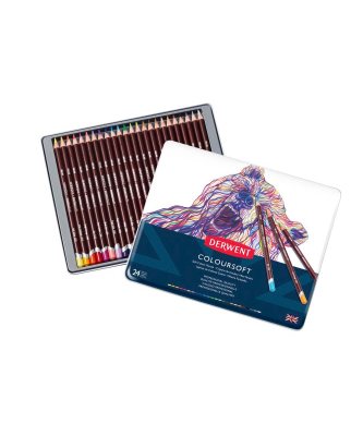 Derwent Coloursoft Pencil Tin Set Of 24