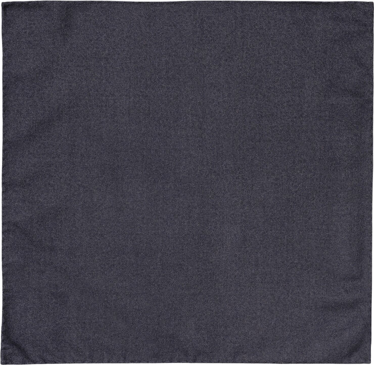 ETON Navy Blue Two-Face Printed Wool Pocket Square Blå