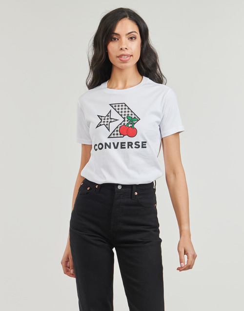 Converse - CHERRY STAR CHEVRON INFILL TEE WHITE - Blanc
