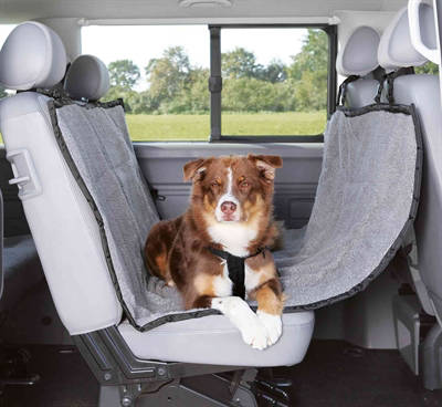 Trixie honden autodeken 4-seasons Zwart Grijs 160X145 cm
