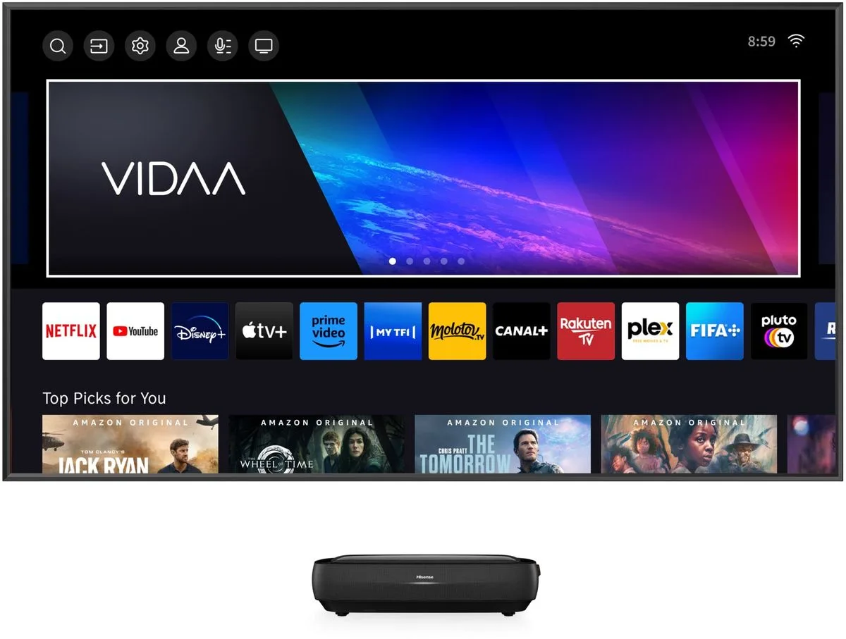 Hisense 100L9HD Laser TV Vidéoprojecteurs ultra courte focale