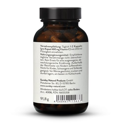 Sunday Natural Products  Vitamin C 480 Berryplus