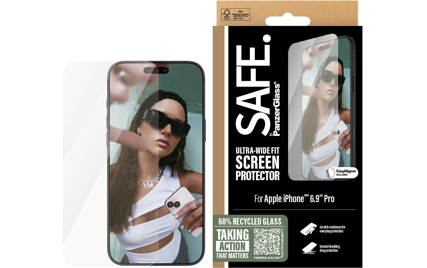 Displayschutz Ultra Wide Fit iPhone 16 Pro MaxDisplay-Schutzfolie für das Apple iPhone 16 Pro Max
