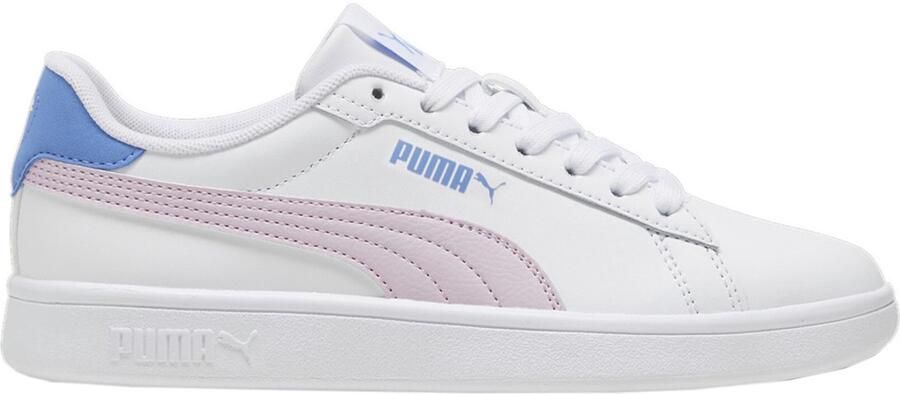 Puma Smash 3.0 sneakers wit lila kobaltblauw Jongens Meisjes Imitatieleer 35.5
