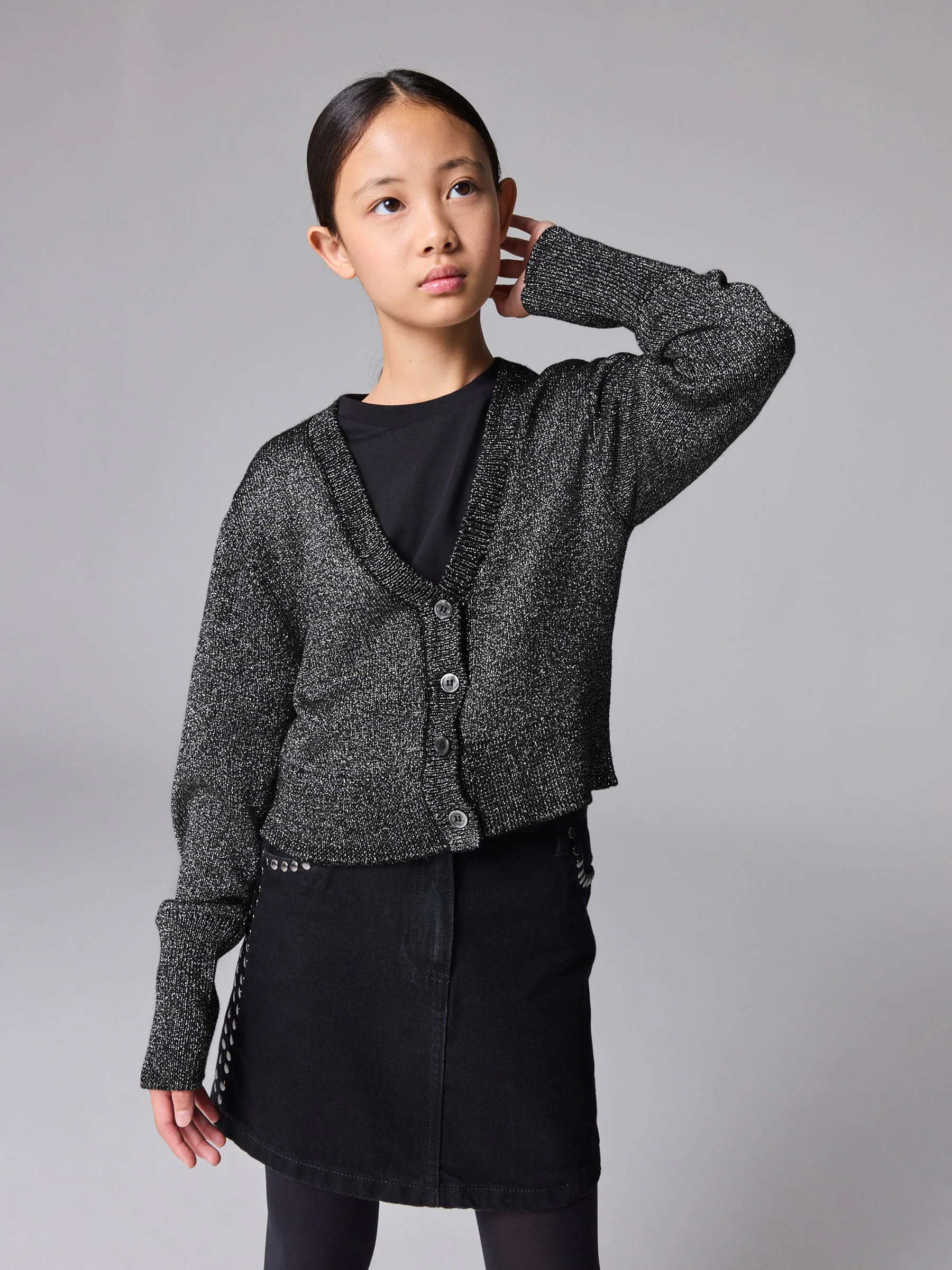 SmallSaints Lyra gebreid meisjesvest met glitter