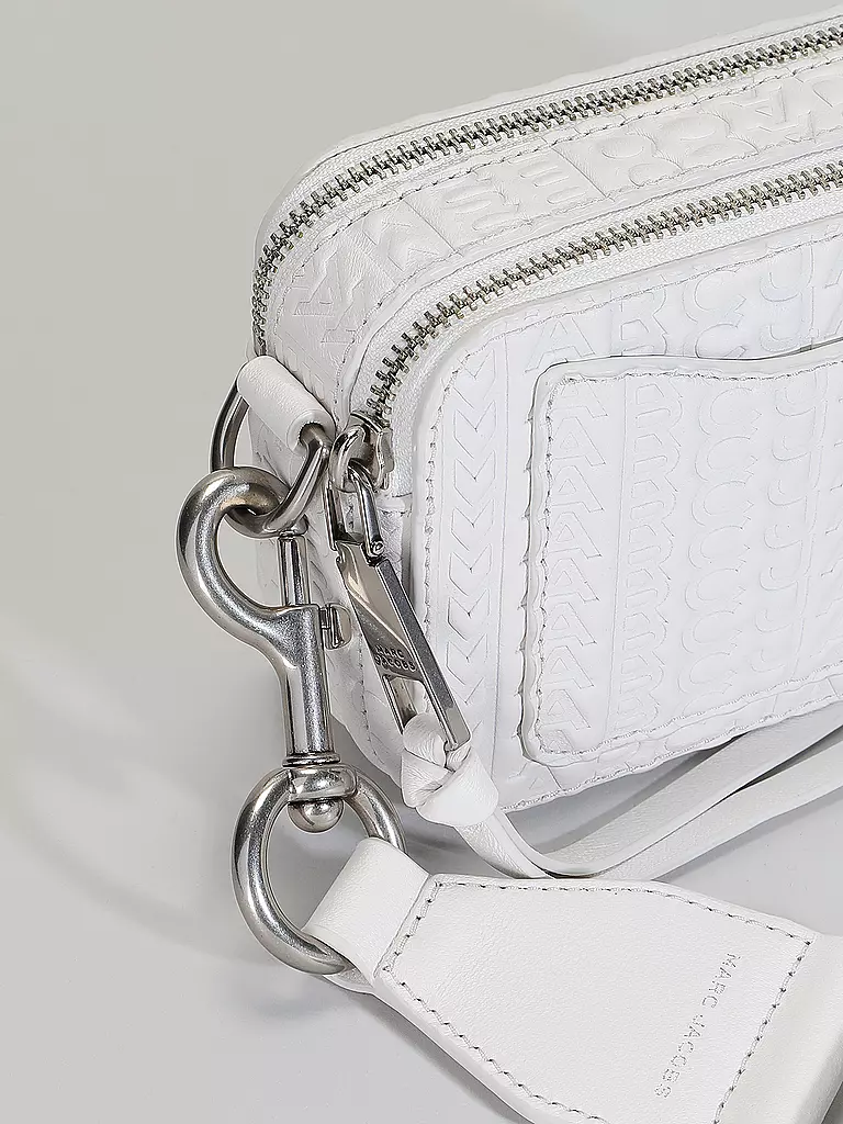 MARC JACOBS Ledertasche - Mini Bag THE SNAPSHOT weiss