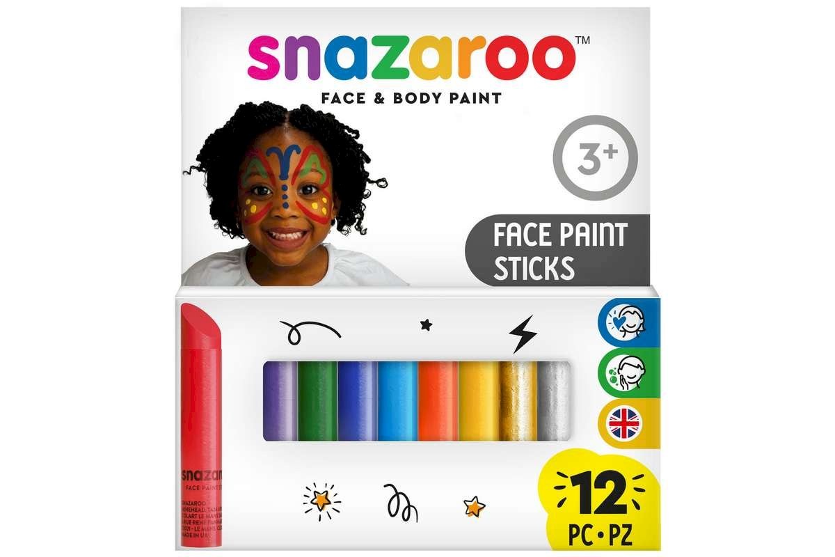 Snazaroo - Make-up Farvestifter (12 stk)