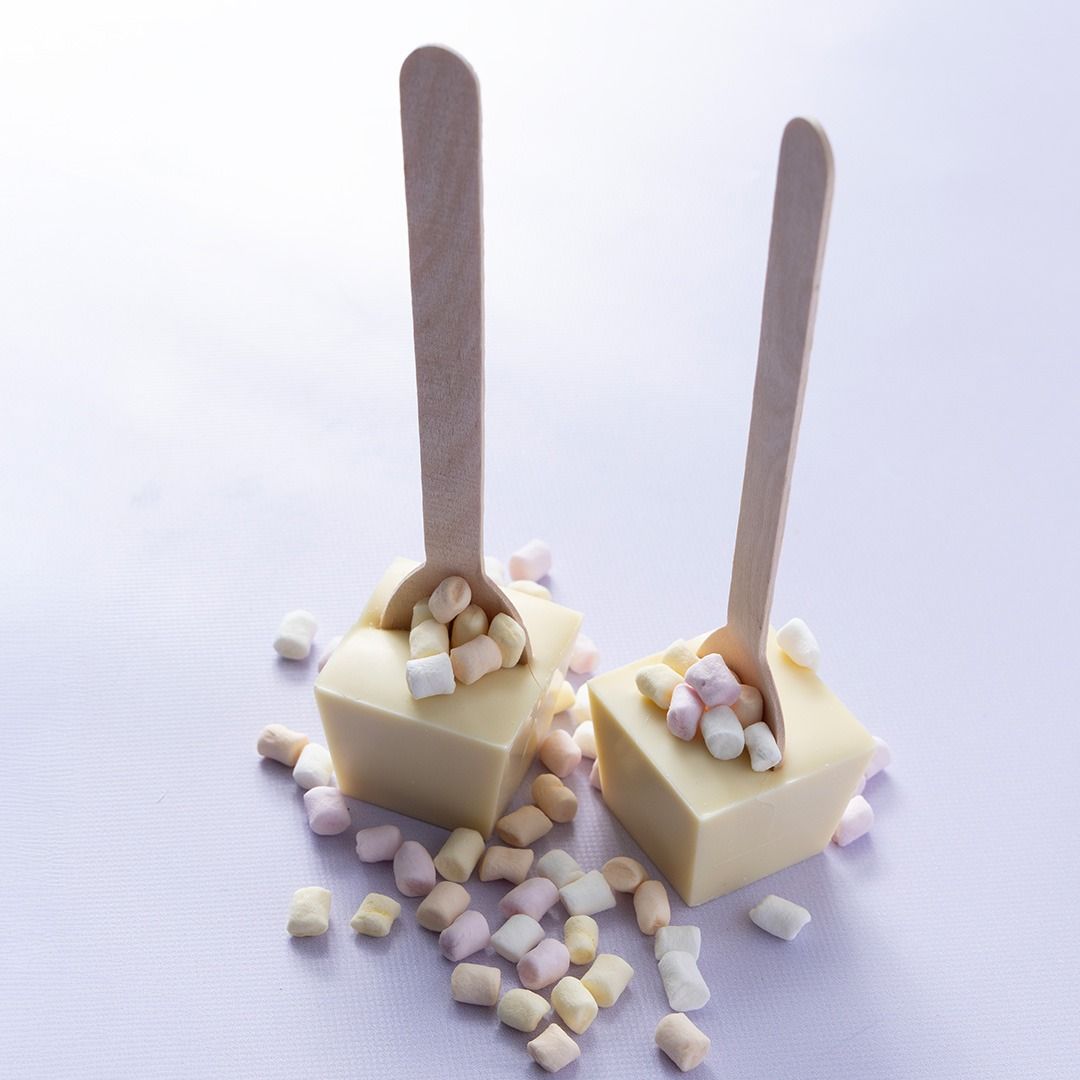 Chocolade lepels wit