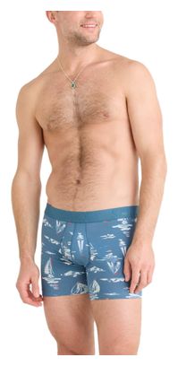 Boxer Saxx DropTemp Cooling Cotton Fly Sail Away Tapestry Bleu Homme
