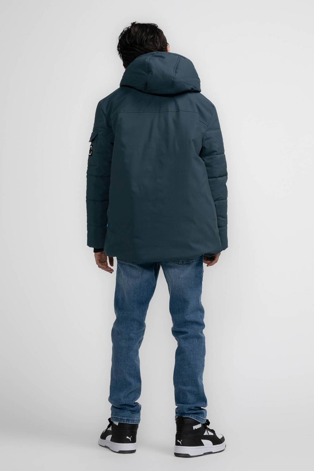 winterjas donkerblauw
