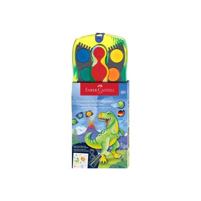 Faber-Castell CONNECTOR Dinosaur - Palette de peinture - 12 couleurs