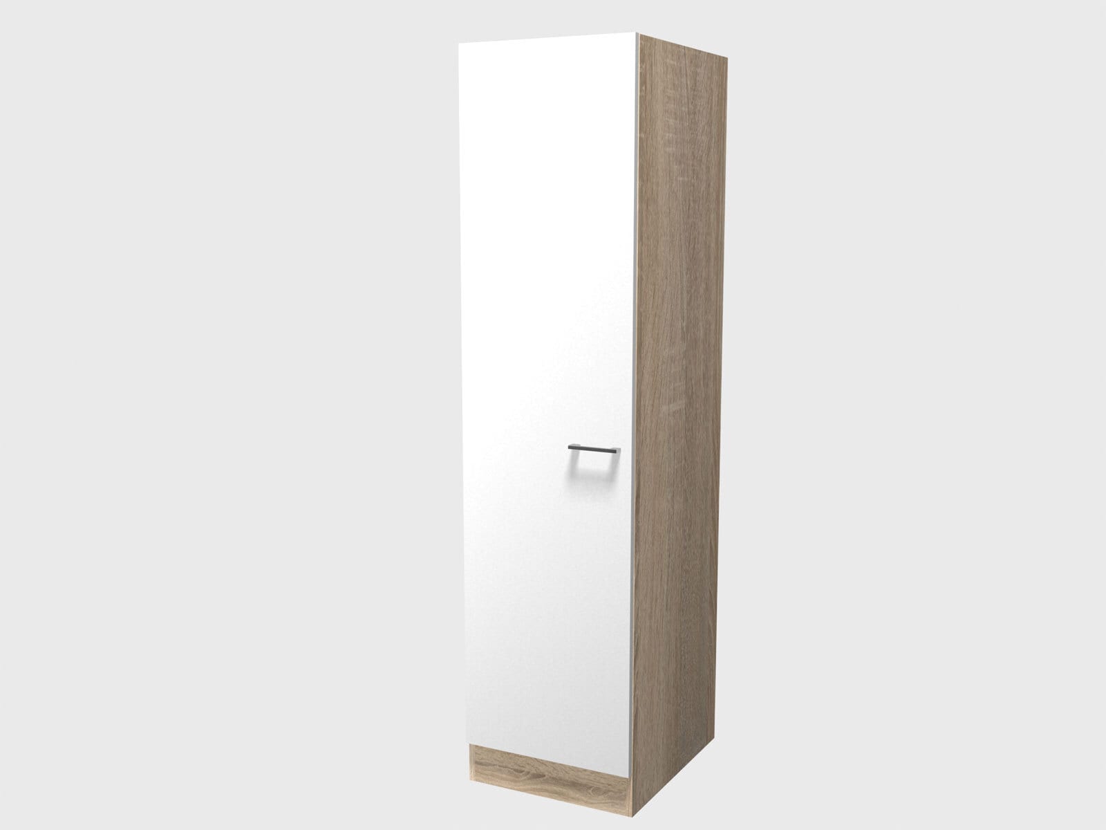 Geschirrschrank Samoa Weiß/Braun 50 x 200 x 57 cm