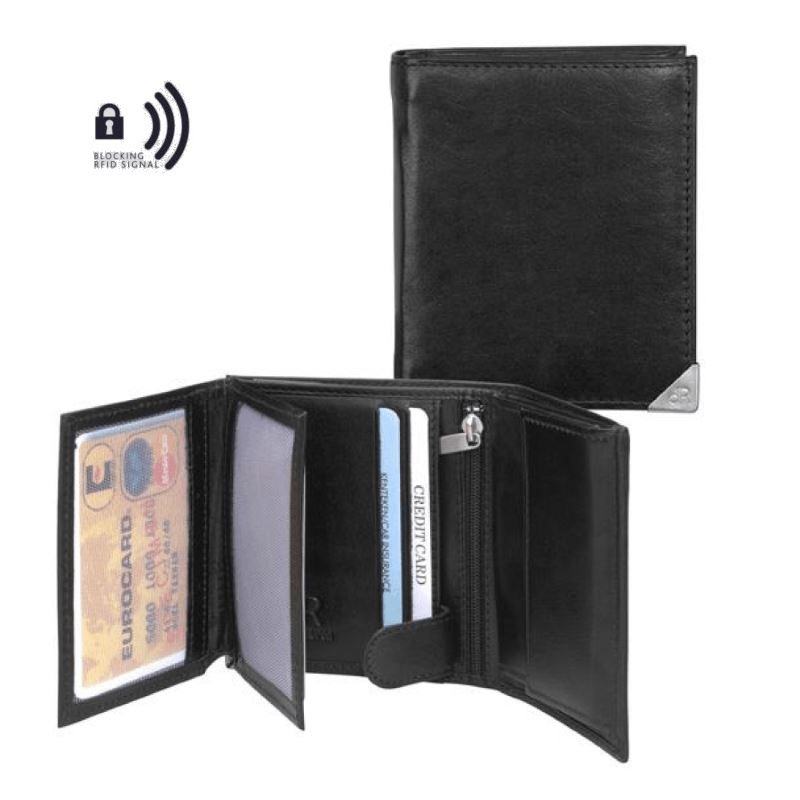 dR Amsterdam Toronto Hoge Billfold 15500 Zwart