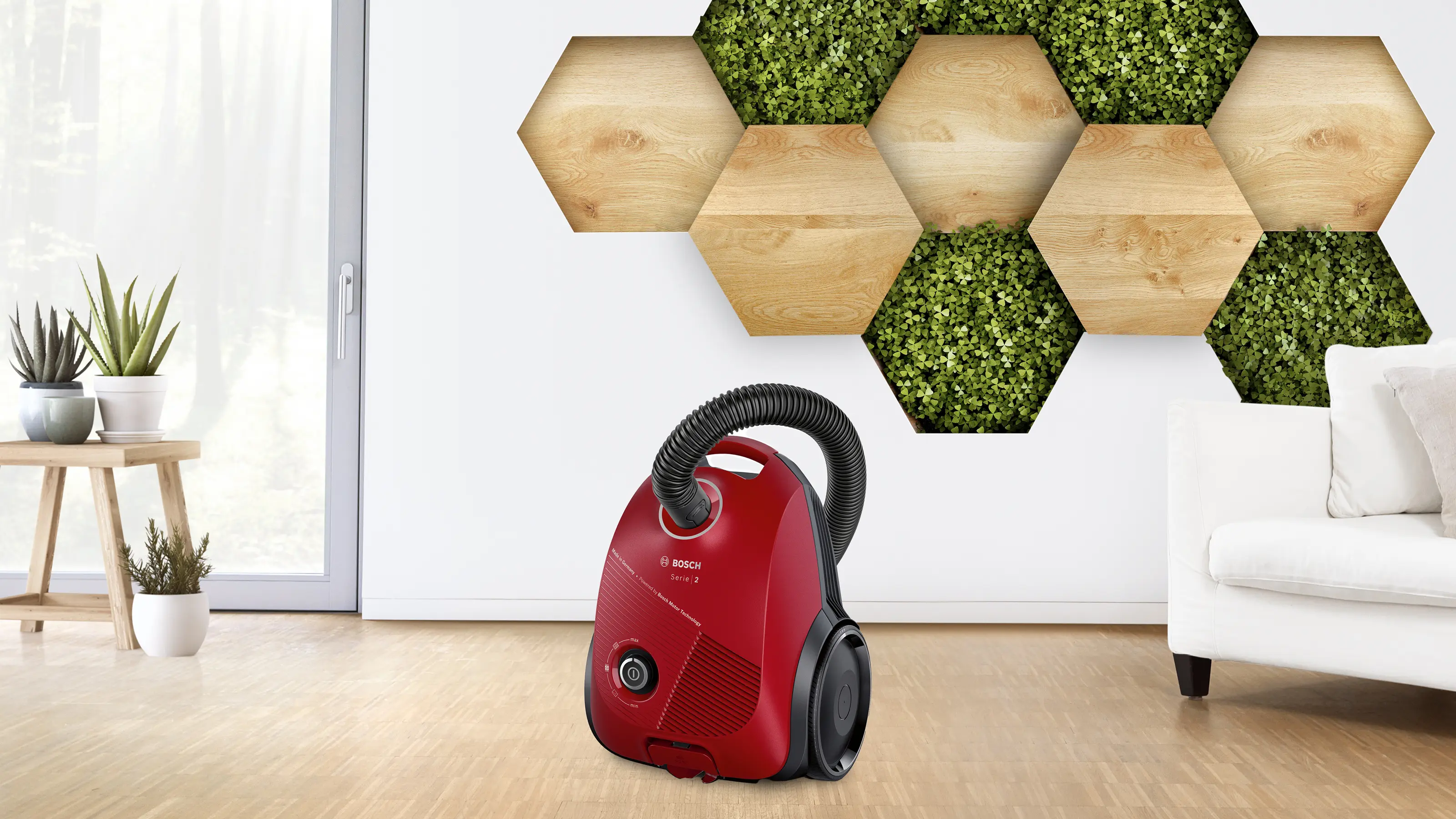 Serie 2 Stofzuiger met zak Rood