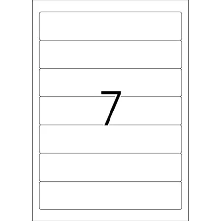 HERMA Ablösbare Ordneretiketten A4, 192 x 38 mm, weiß, blickdicht, für schmale Ordner, 25 Blatt