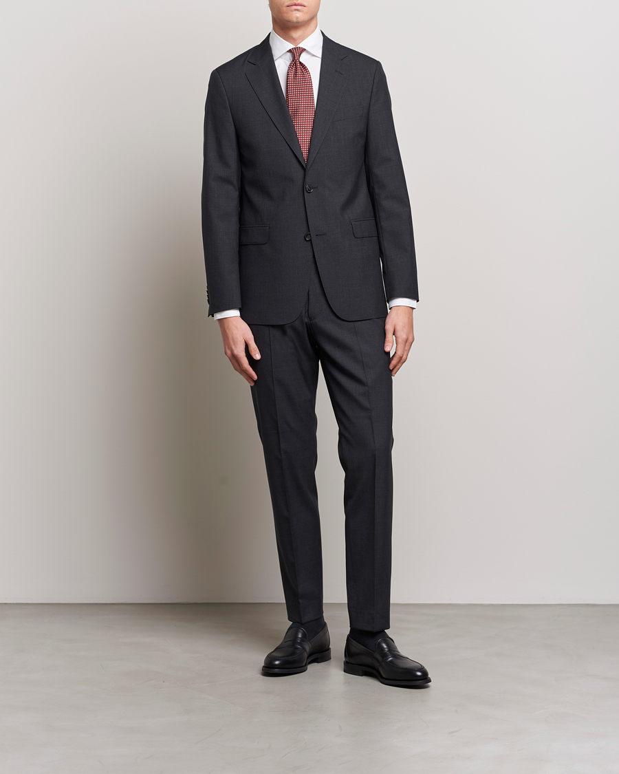 Oscar Jacobson Diego Wool Trousers Grey