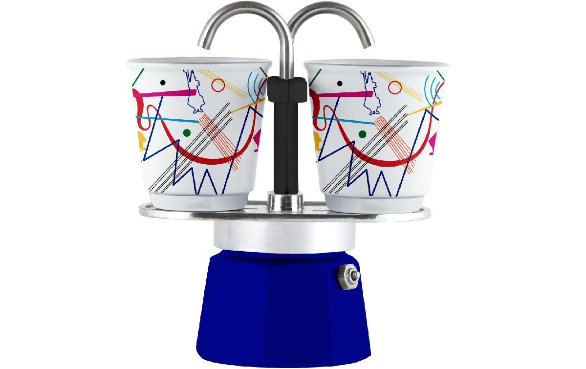Espressokocher Mini Express Kandinsky 2 Tassen, BlauExpress Induktion