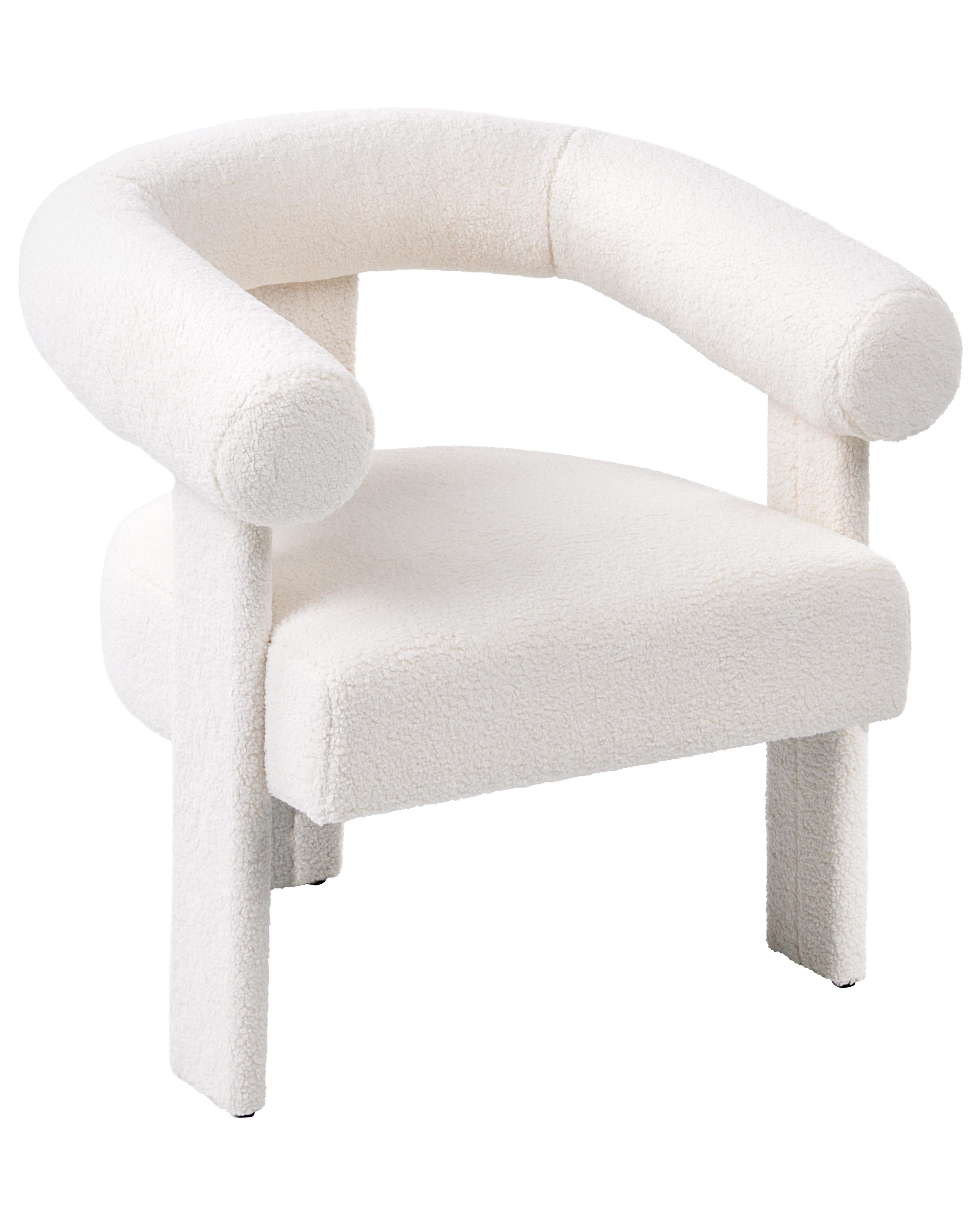 Fauteuil ILBRO Bouclé Gebroken wit