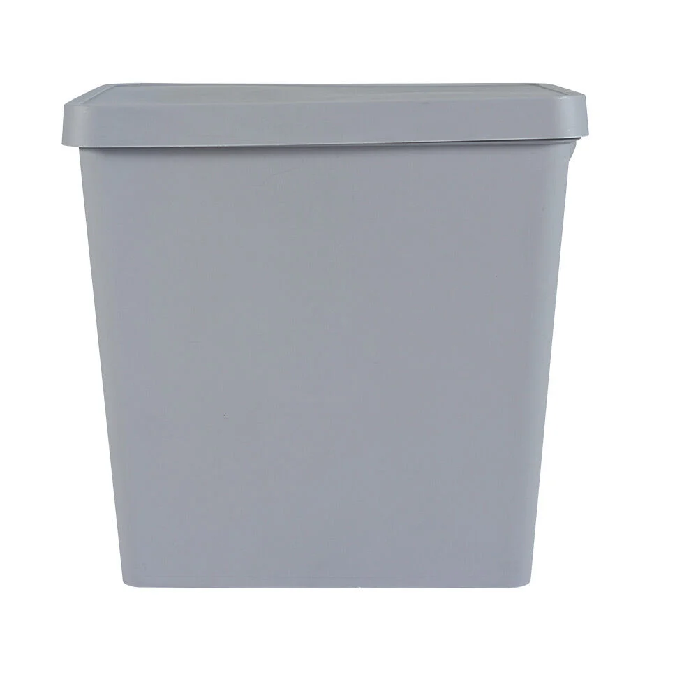 Boîte de rangement avec couvercle grise 26 L