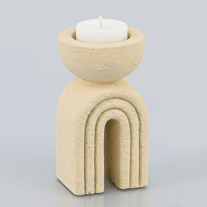 Porte bougie en céramique blanc