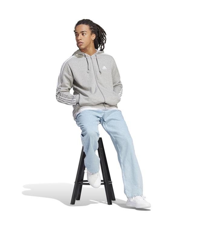 adidas Men Essentials French Terry 3-Stripes Hoodie