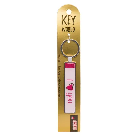 NICI Schlüsselanhänger Key World 'I love You'