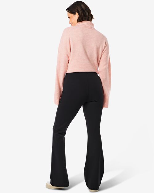 pantalon femme flared noir