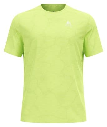 Maillot Manches Courtes Odlo Zeroweight Engineered Chill-Tec Jaune