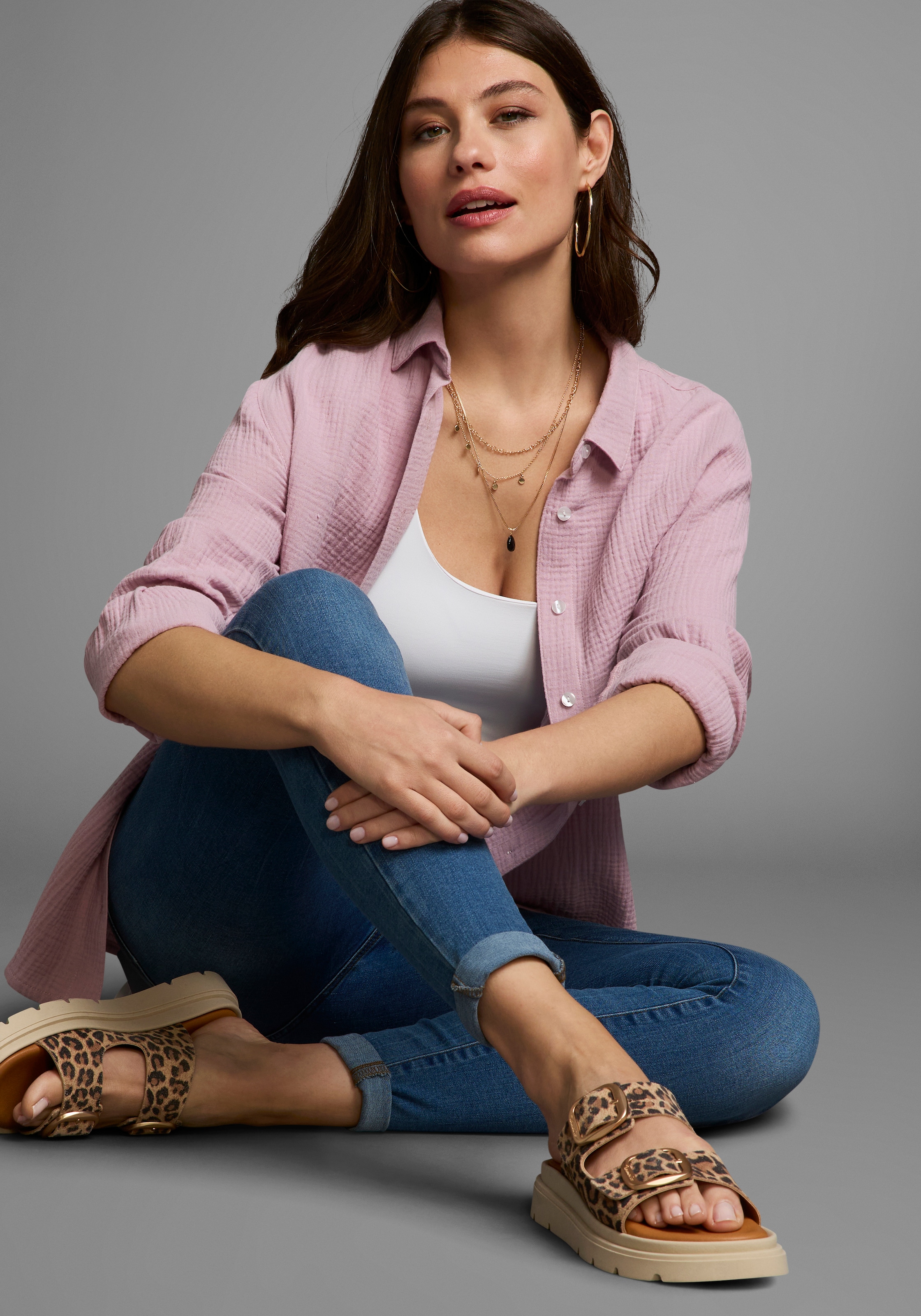 Laura Scott Longbluse , in Musselin-Qualität