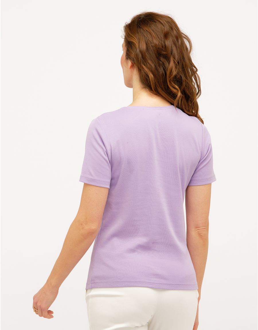 T-shirt parme 100% coton