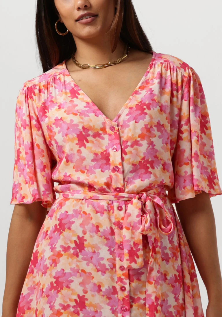 YDENCE roze ydence mini jurk dress aylin