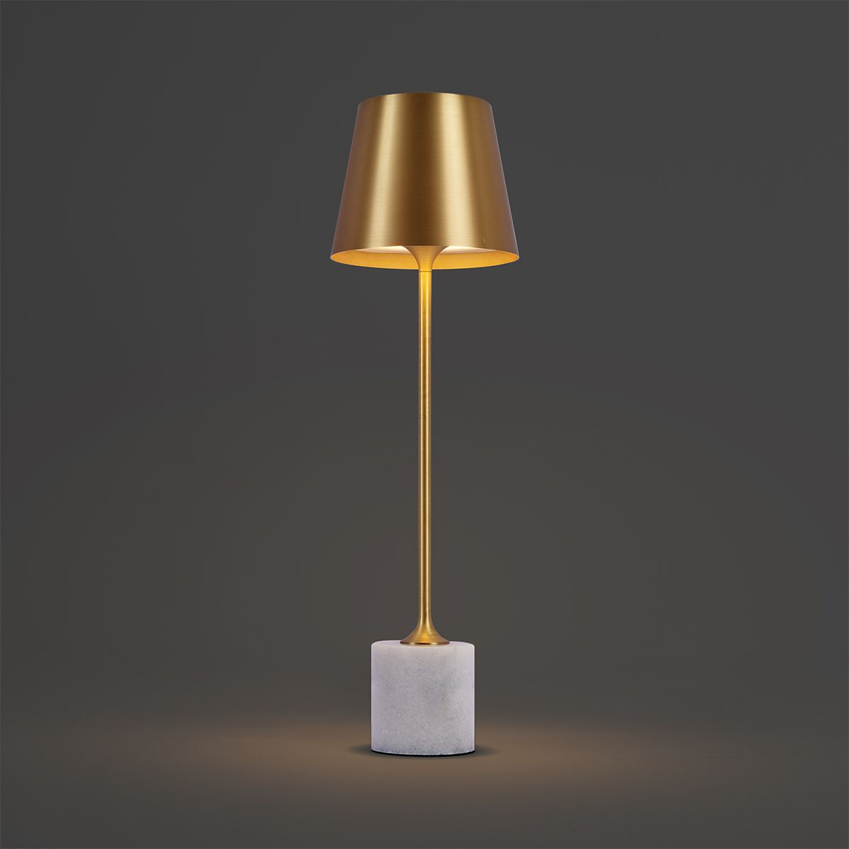 Moderne tafellamp goud 37cm incl. LED dimbaar IP54 oplaadbaar - Topi