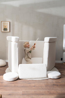 Shappy Play Teddy Byggbar Sofa 160x80 cm, Cream White