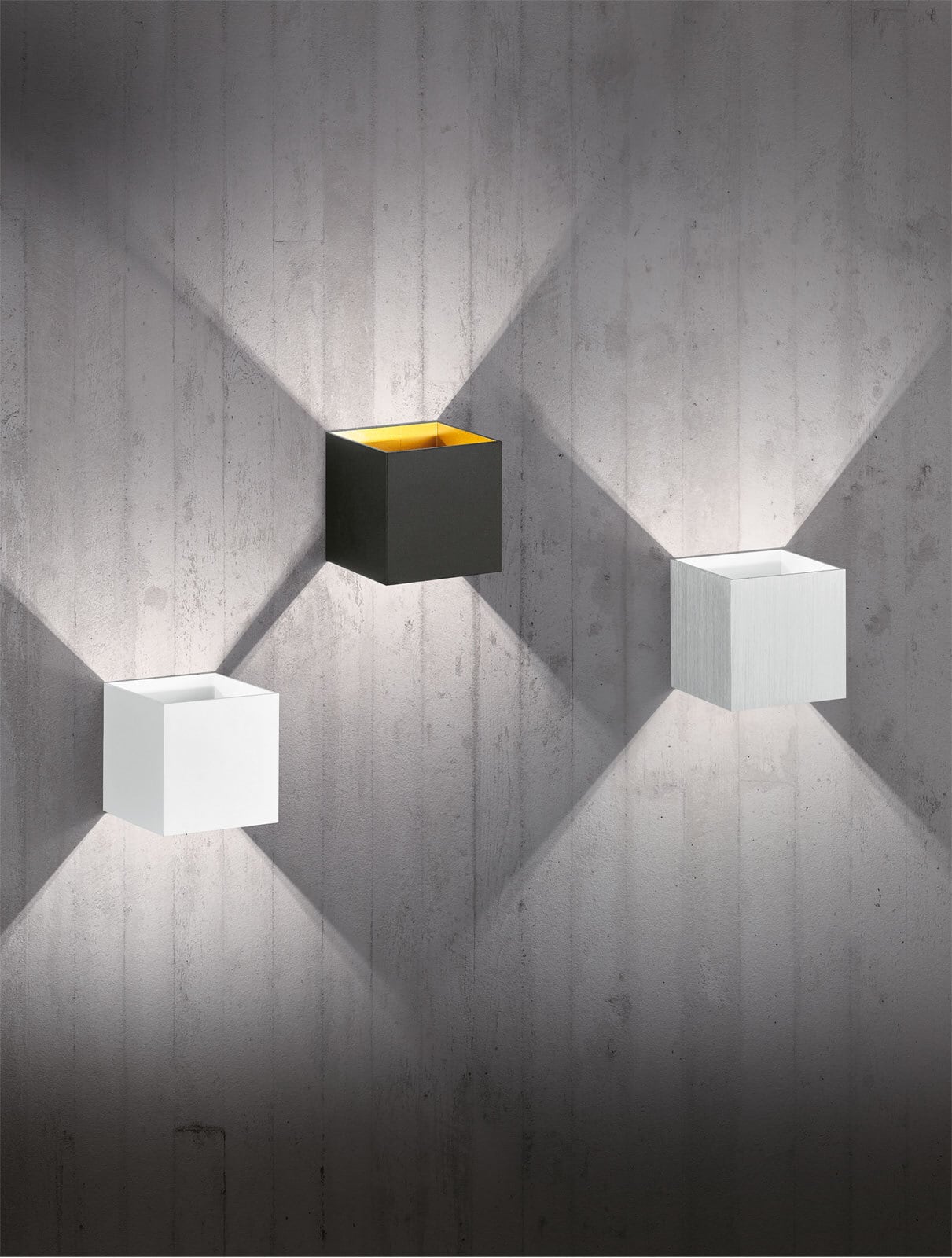 TRIO LED Wandlampe LOUIS alufarbig