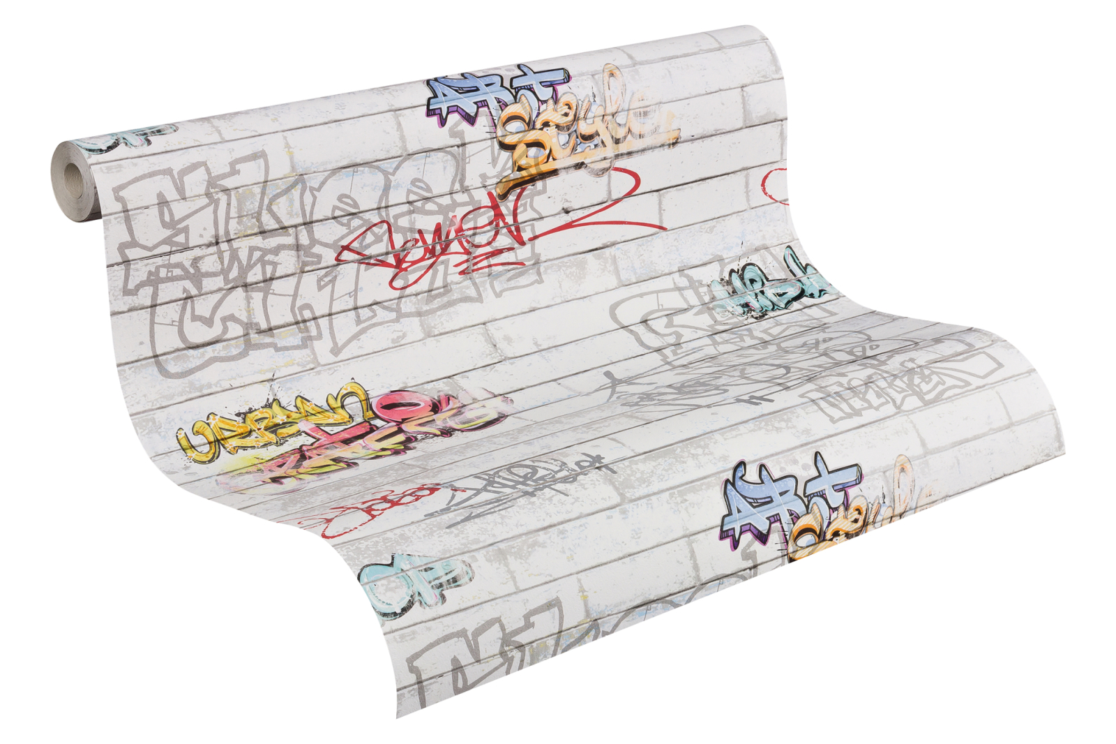 Papiertapete BOYS & GIRLS 6 - bunt-weiß - 10 Meter