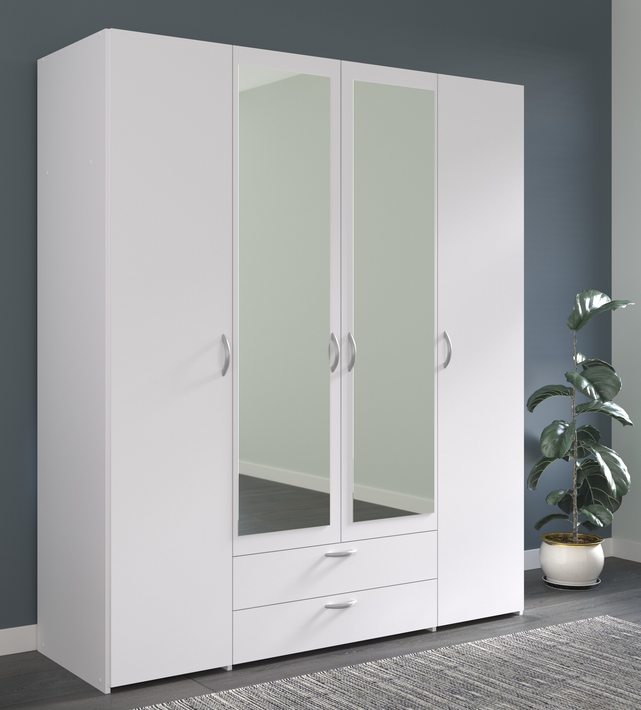 Parisot Kleiderschrank 4-türig 