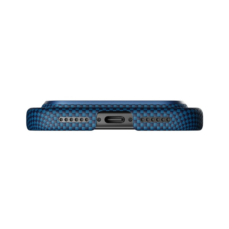 iPhone 17 Pro MagEZ Fushion Weaving MagSafe Aramid Schutzhülle (KI1703MP) - Moonrise (Blau / Schwarz)
