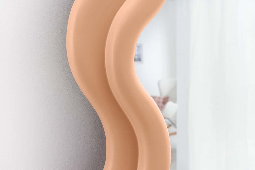 Design Wandspiegel CURVY 160cm apricot Pastell Spiegel