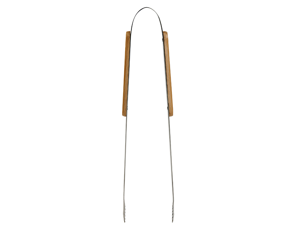 PINÇA DE CHURRASCO GARDENSTAR CABO MADEIRA 40CM